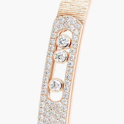 [Panda Jewelry]Move Noa Cisel茅 half pav茅 bangle