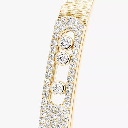 [Panda Jewelry]Move Noa Cisel茅 half pav茅 bangle