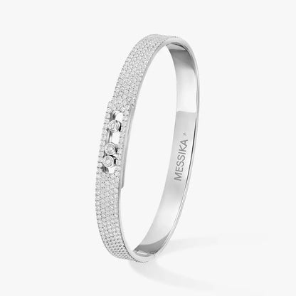 [Panda Jewelry]Move Noa Full Pav茅 Diamond Bangle Bracelet