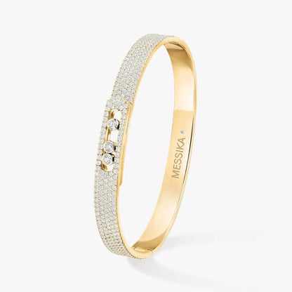 [Panda Jewelry]Move Noa Full Pav茅 Diamond Bangle Bracelet