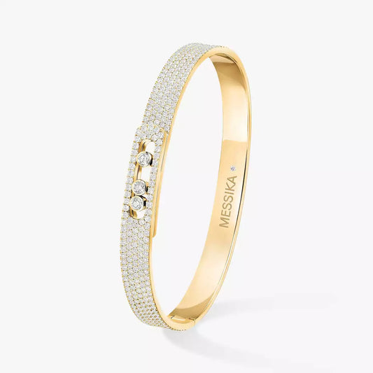 [Panda Jewelry]Move Noa Full Pav茅 Diamond Bangle Bracelet