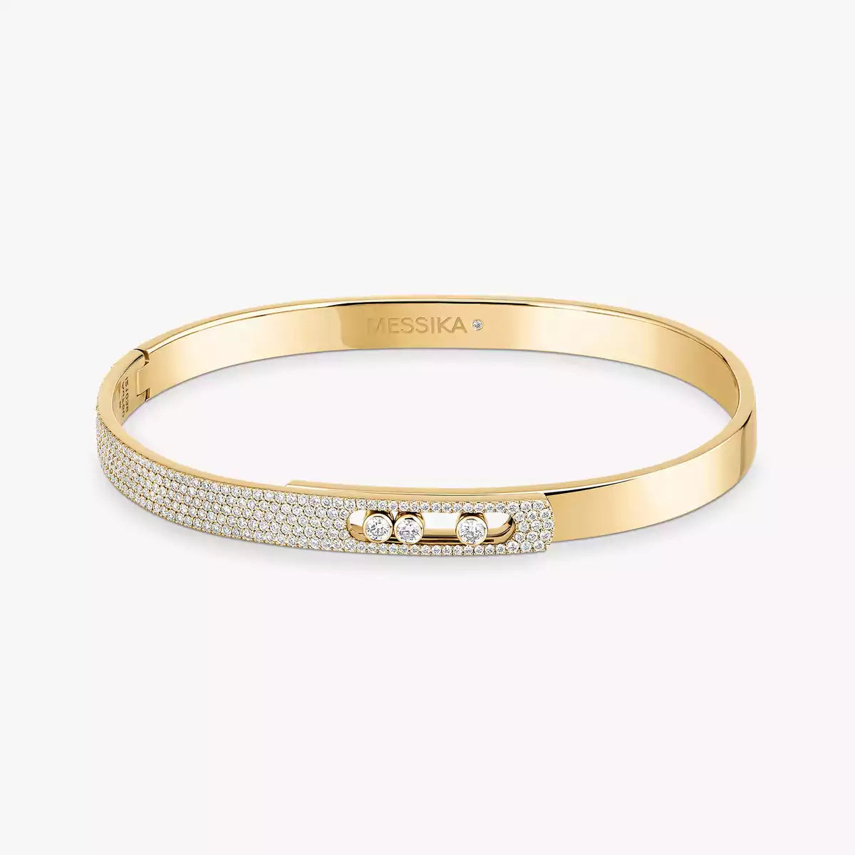 [Panda Jewelry]Move Noa Rose Gold Pav茅 Diamond Bangle Bracelet