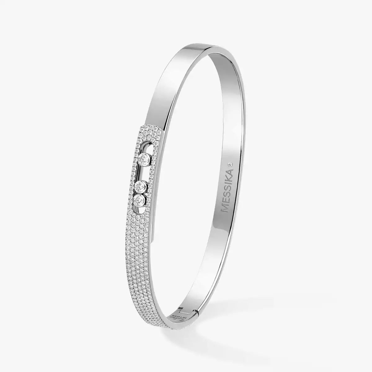 [Panda Jewelry]Move Noa Rose Gold Pav茅 Diamond Bangle Bracelet
