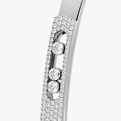 [Panda Jewelry]Move Noa Rose Gold Pav茅 Diamond Bangle Bracelet