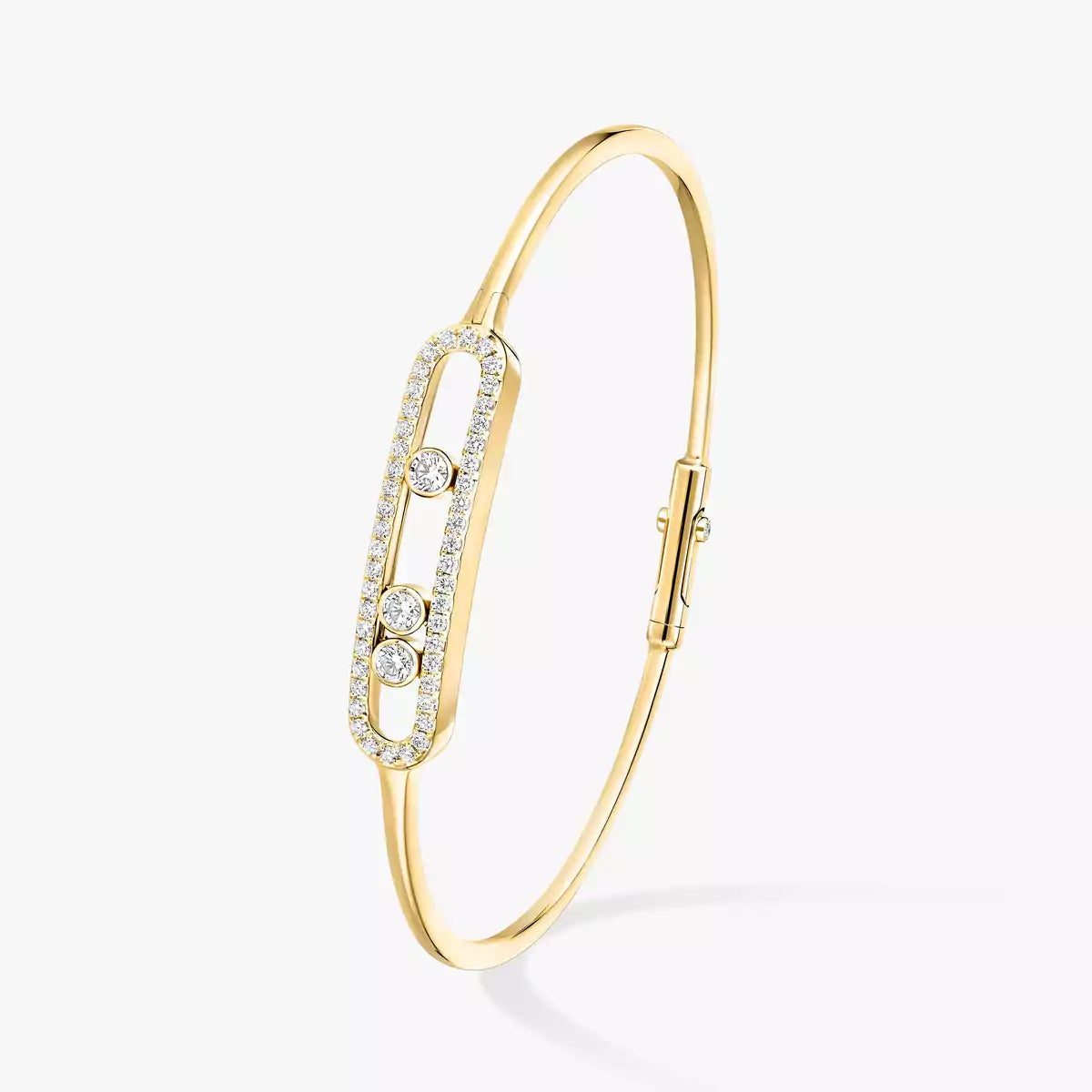 [Panda Jewelry]Move Pav茅 Diamond Bangle Bracelet M