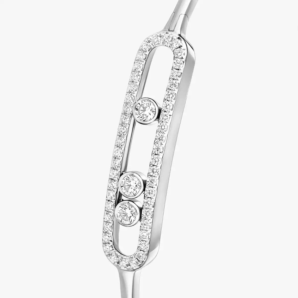 [Panda Jewelry]Move Pav茅 Diamond Bangle Bracelet M