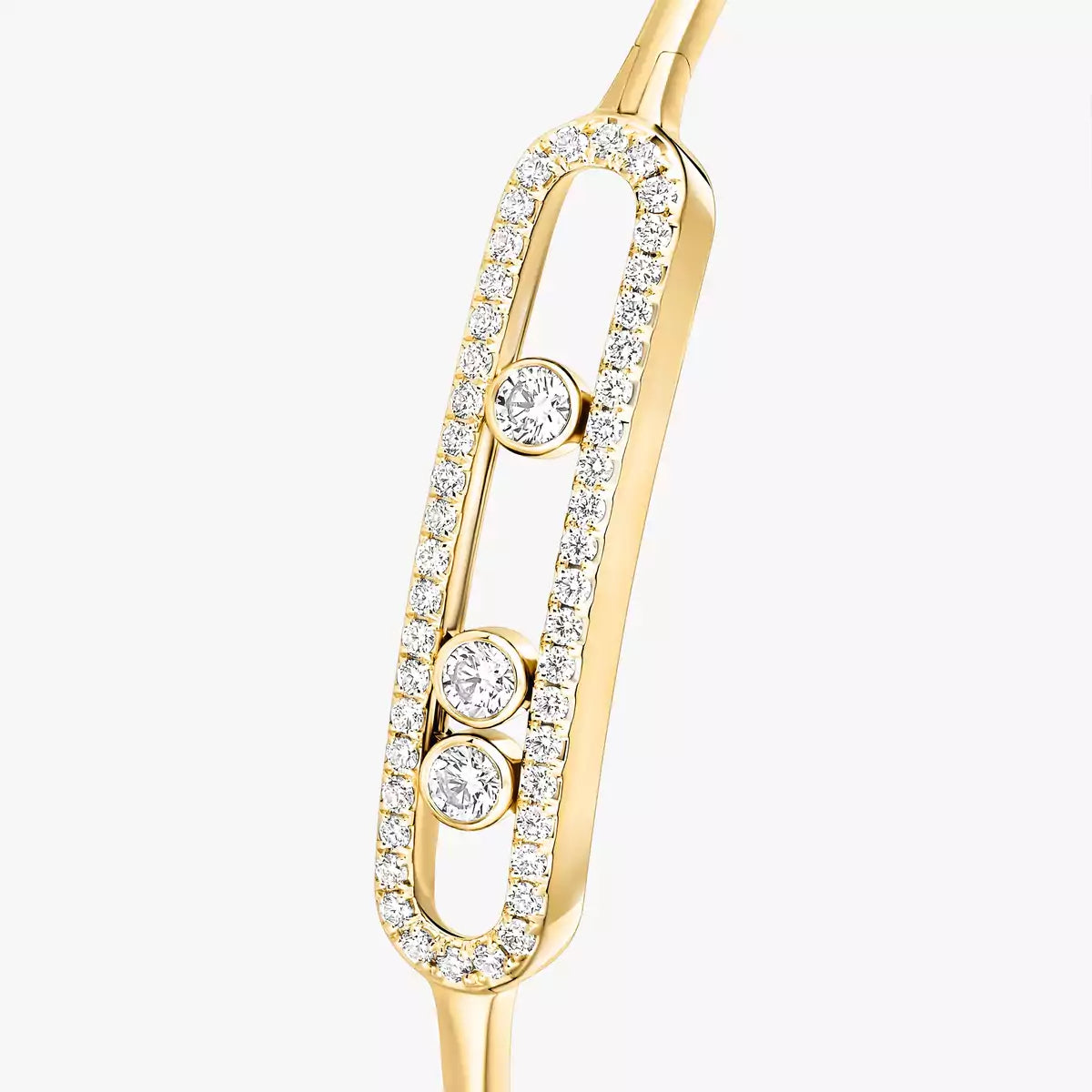 [Panda Jewelry]Move Pav茅 Diamond Bangle Bracelet M