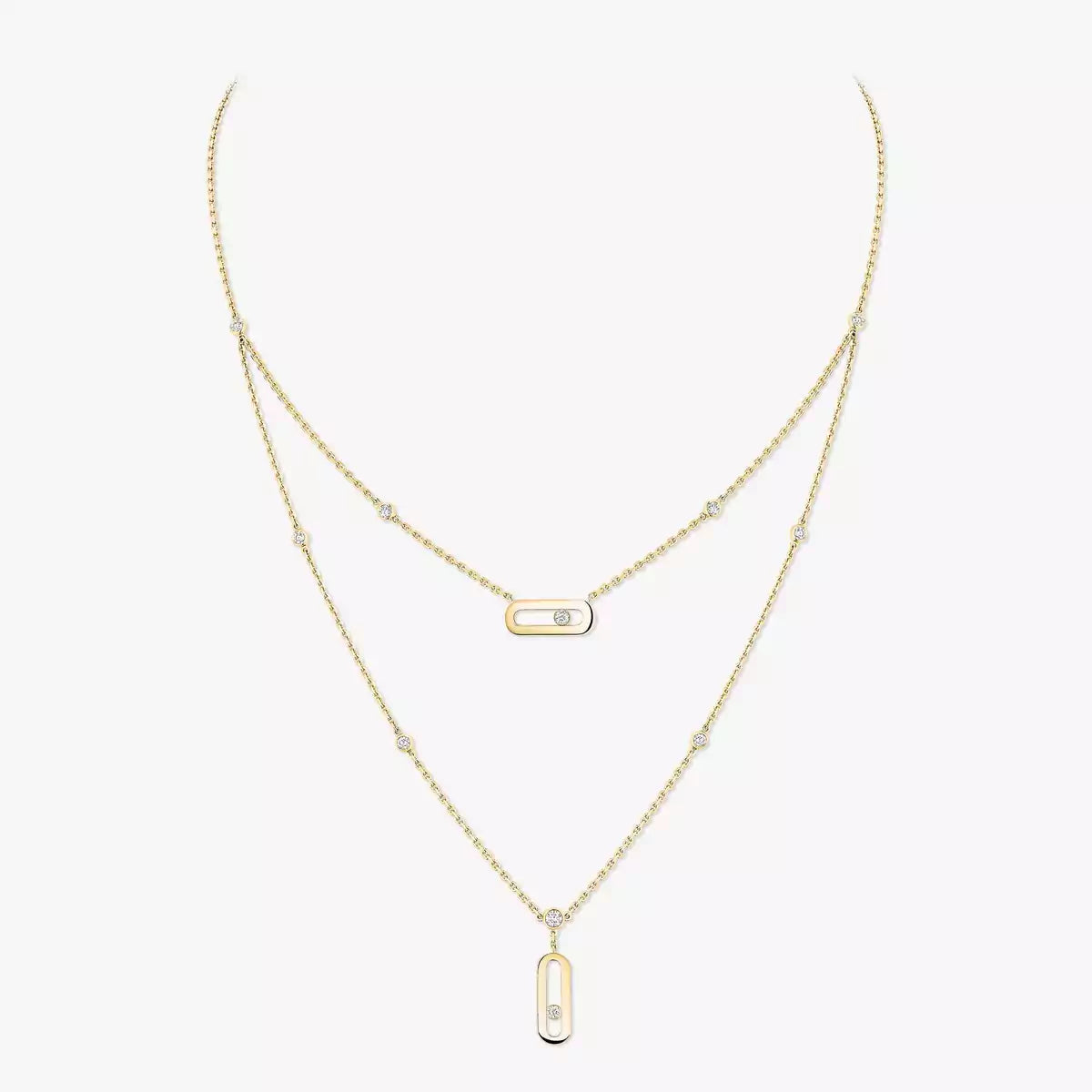 [Panda Jewelry] Move Uno Diamond Necklace