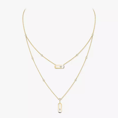 [Panda Jewelry] Move Uno Diamond Necklace