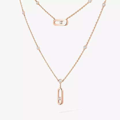[Panda Jewelry] Move Uno Diamond Necklace