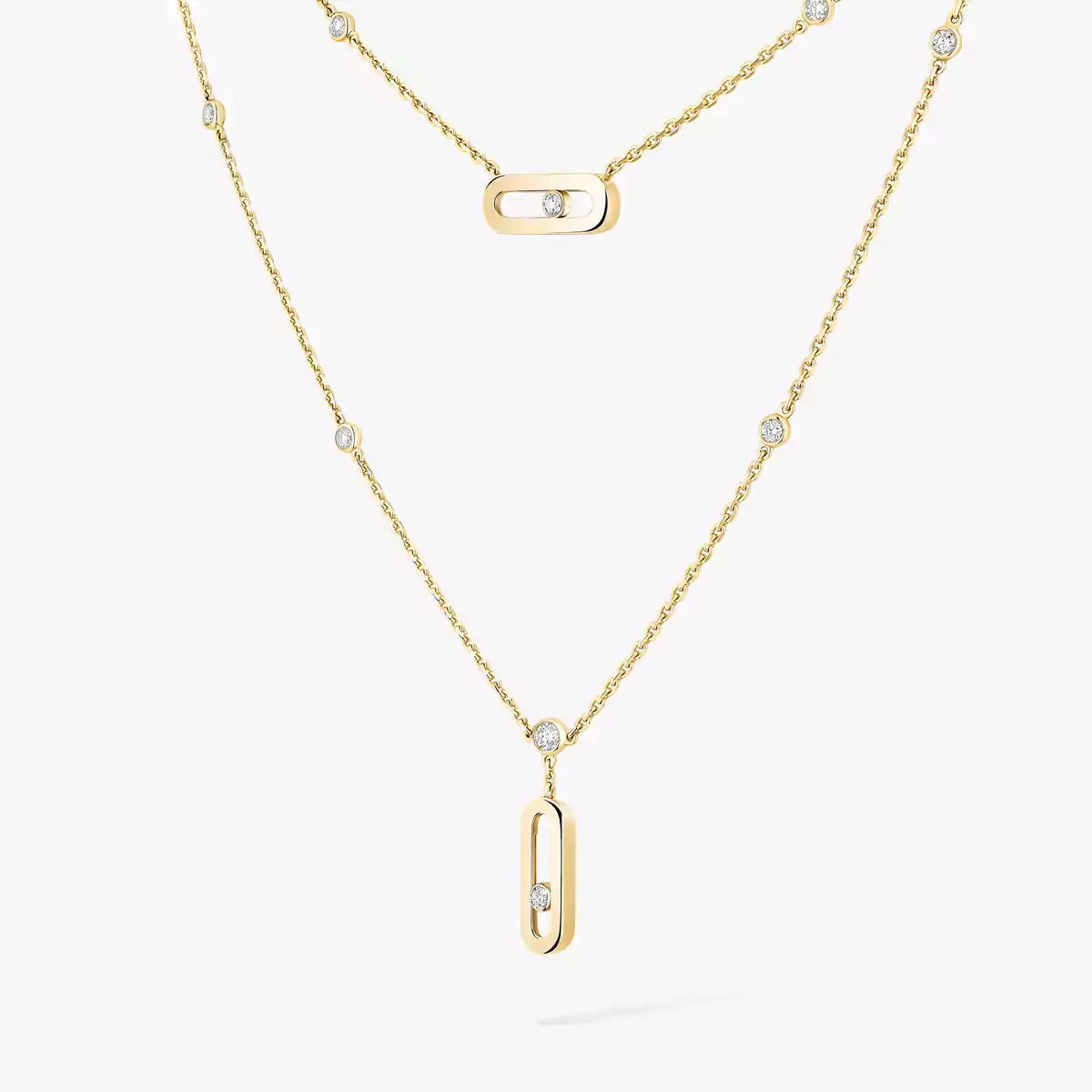 [Panda Jewelry] Move Uno Diamond Necklace