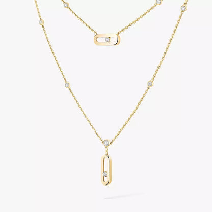 [Panda Jewelry] Move Uno Diamond Necklace