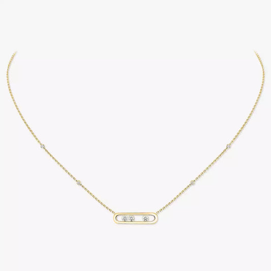 [Panda Jewelry] Baby Move Gold Diamond Necklace