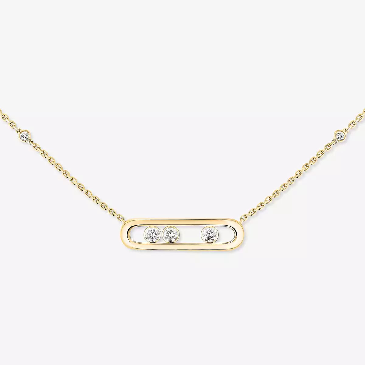 [Panda Jewelry] Baby Move Gold Diamond Necklace