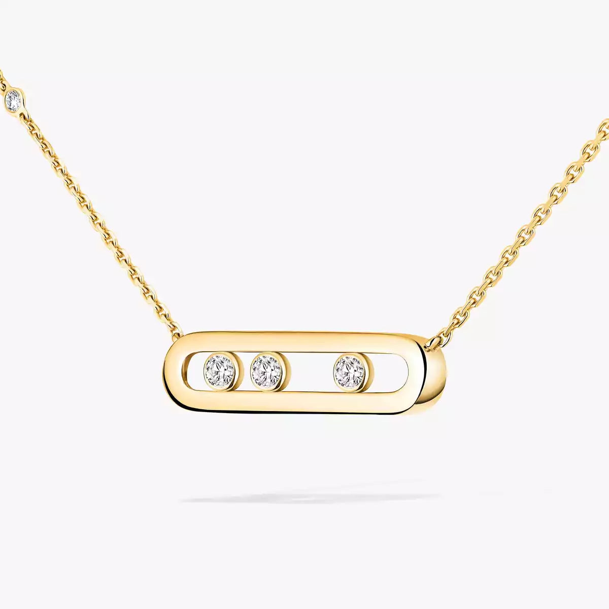 [Panda Jewelry] Baby Move Gold Diamond Necklace