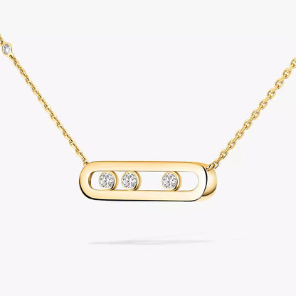 [Panda Jewelry] Baby Move Gold Diamond Necklace