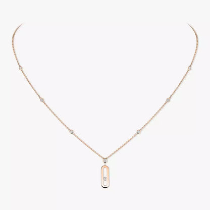 [Panda Jewelry] Move Uno Gold Diamond Long Necklace