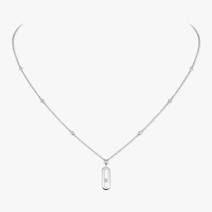 [Panda Jewelry] Move Uno Gold Diamond Long Necklace