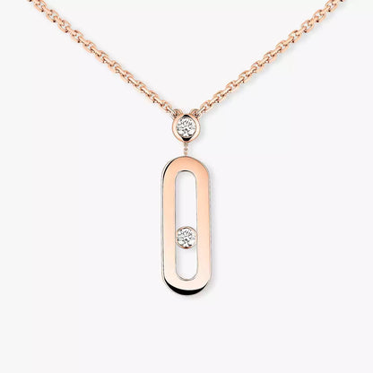 [Panda Jewelry] Move Uno Gold Diamond Long Necklace