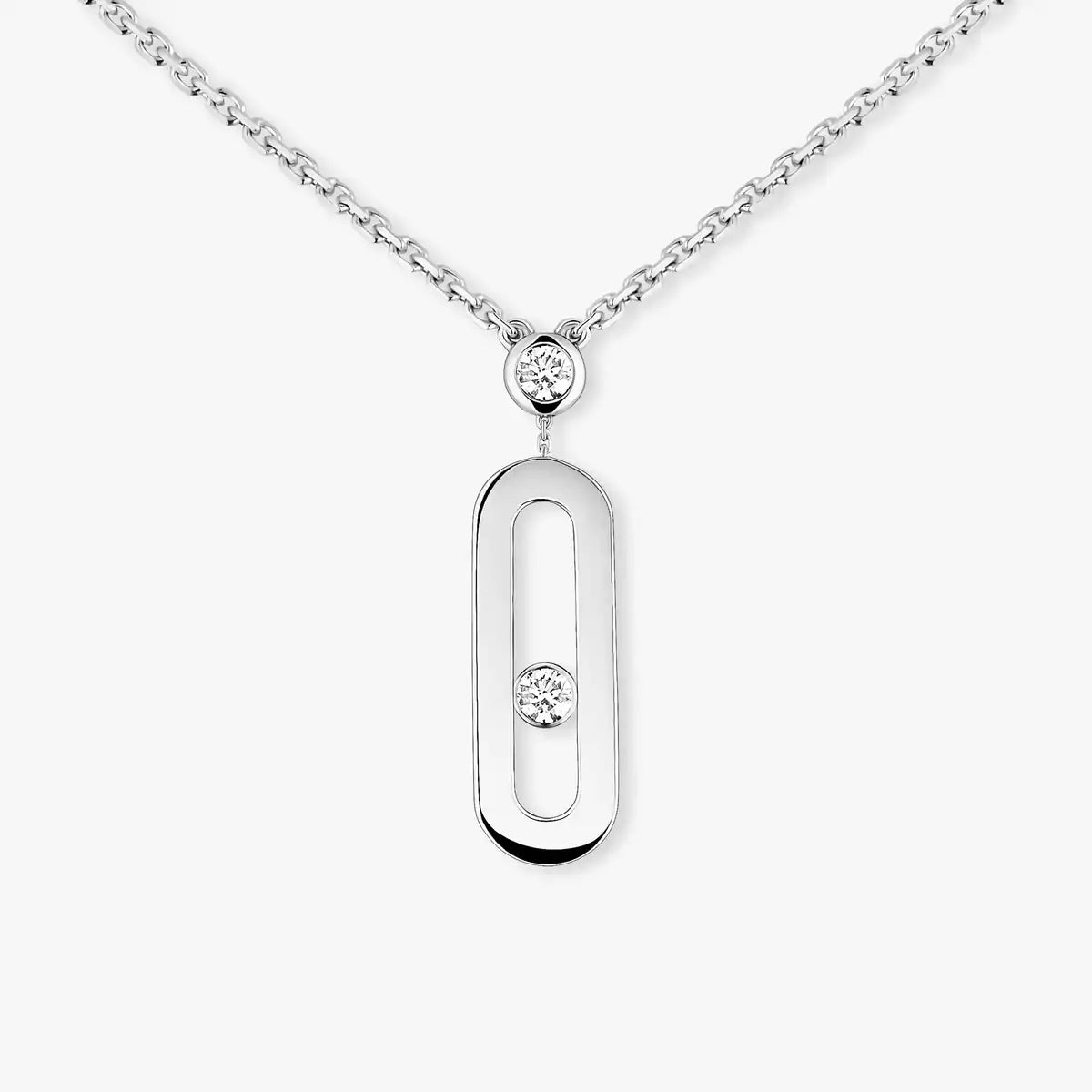 [Panda Jewelry] Move Uno Gold Diamond Long Necklace