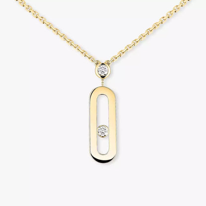 [Panda Jewelry] Move Uno Gold Diamond Long Necklace