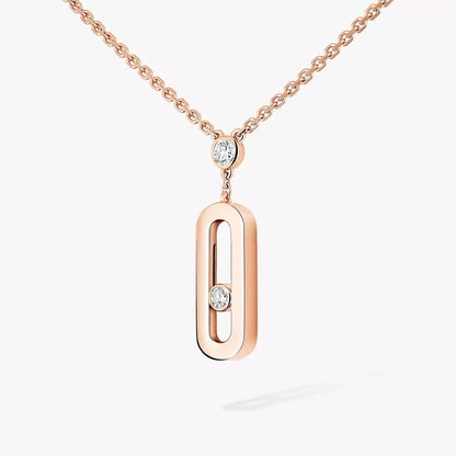 [Panda Jewelry] Move Uno Gold Diamond Long Necklace