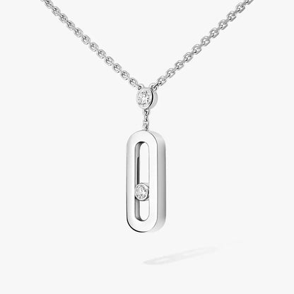 [Panda Jewelry] Move Uno Gold Diamond Long Necklace