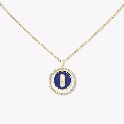 [Panda Jewelry]Lucky Move Diamond Necklace in Rose Gold and White Mother-of-Pearl