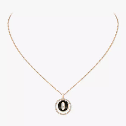 [Panda Jewelry]Lucky Move Diamond Necklace in Rose Gold and White Mother-of-Pearl