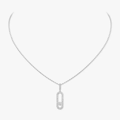 [Panda Jewelry]Move Uno Diamond Necklace in Rose Gold