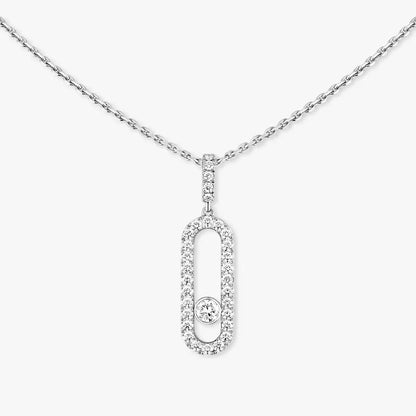 [Panda Jewelry]Move Uno Diamond Necklace in Rose Gold
