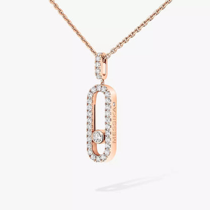 [Panda Jewelry]Move Uno Diamond Necklace in Rose Gold