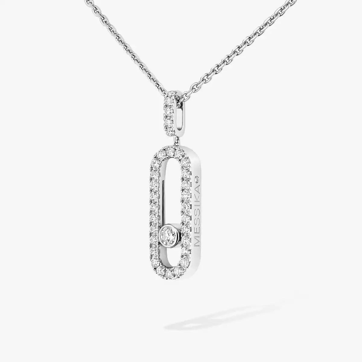 [Panda Jewelry]Move Uno Diamond Necklace in Rose Gold