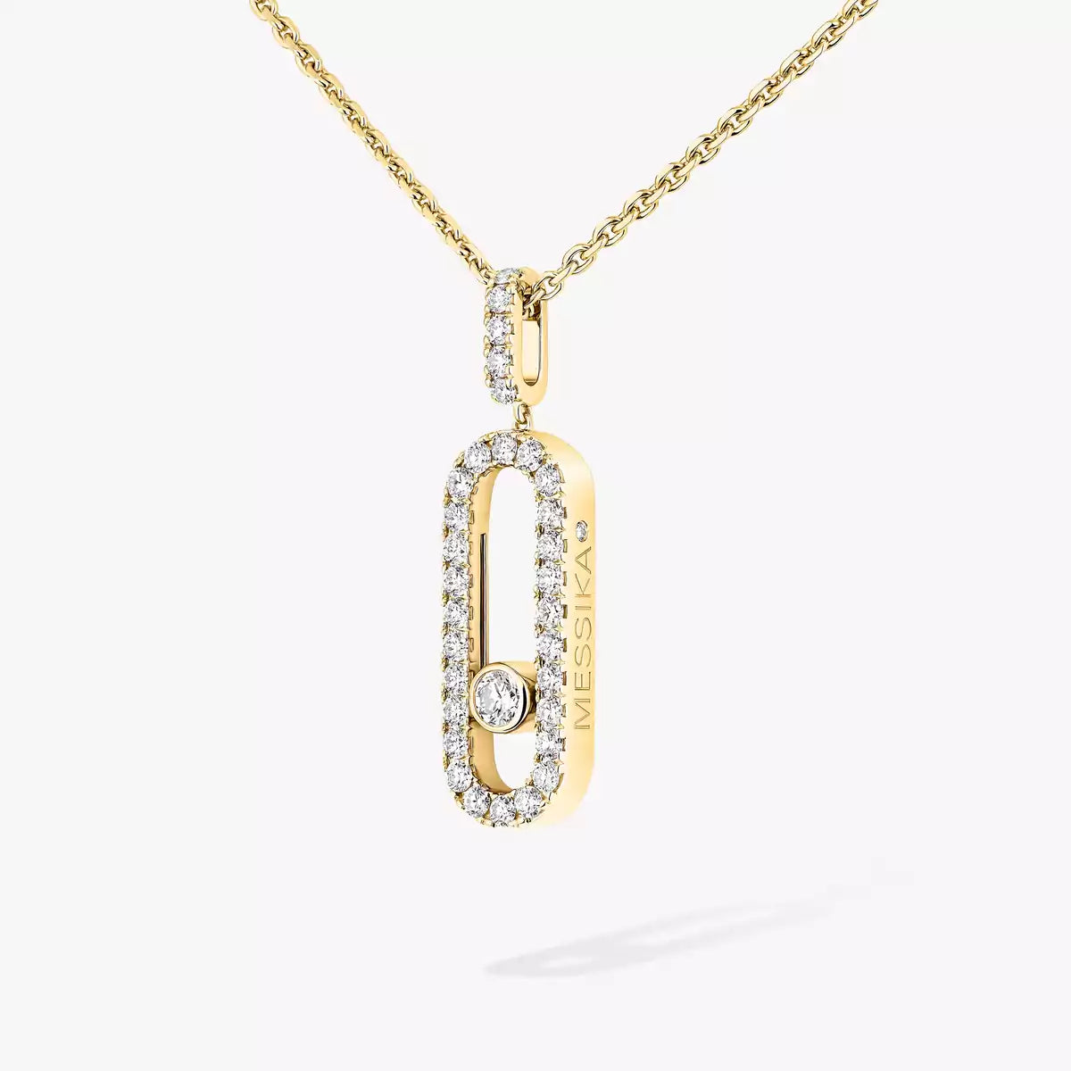[Panda Jewelry]Move Uno Diamond Necklace in Rose Gold