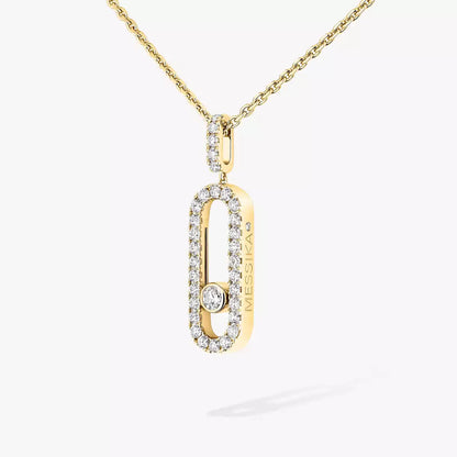 [Panda Jewelry]Move Uno Diamond Necklace in Rose Gold