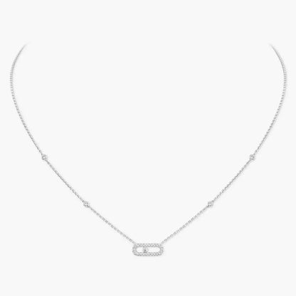 [Panda Jewelry]Diamond Necklace Move Uno