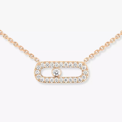 [Panda Jewelry]Diamond Necklace Move Uno