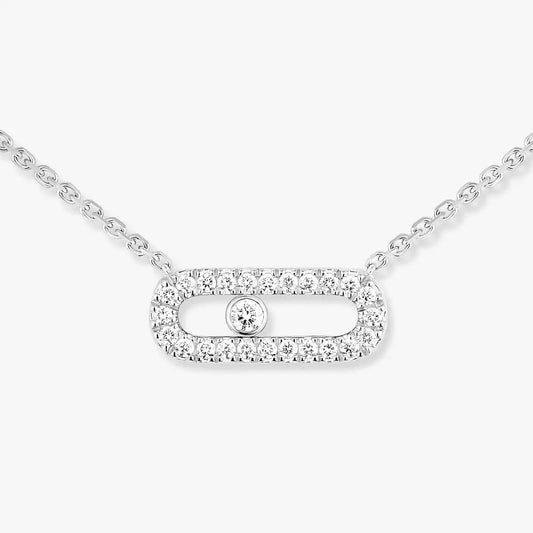 [Panda Jewelry]Diamond Necklace Move Uno