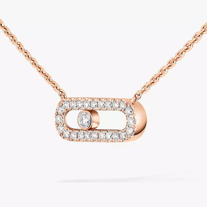[Panda Jewelry]Diamond Necklace Move Uno