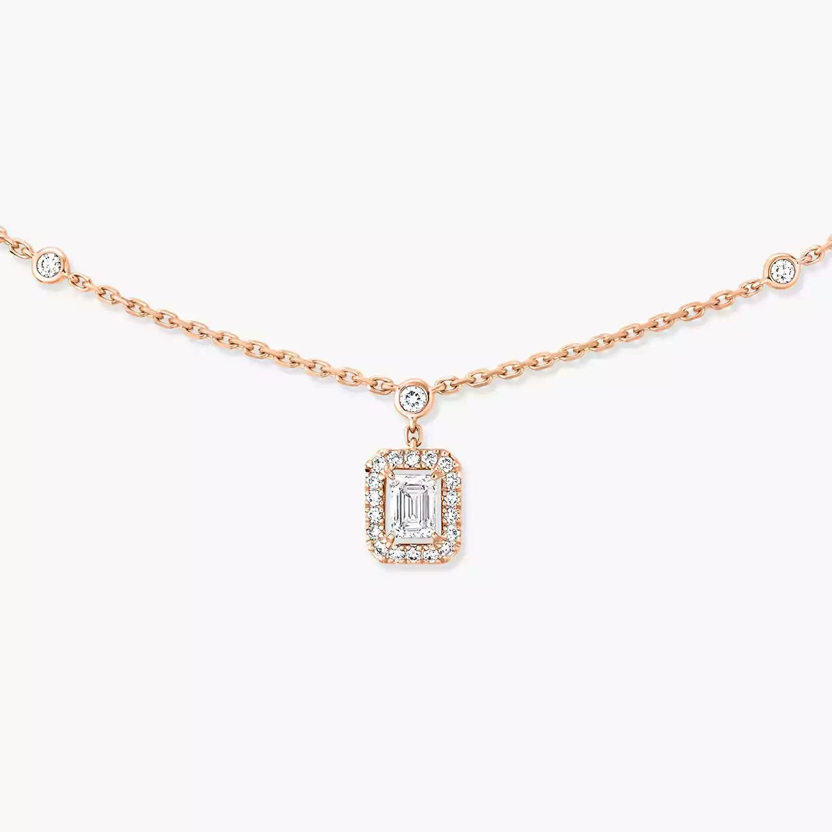 [Panda Jewelry]My Twin Diamond Necklace in Silver