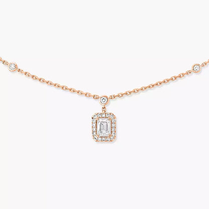[Panda Jewelry]My Twin Diamond Necklace in Silver
