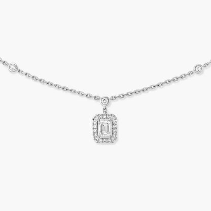 [Panda Jewelry]My Twin Diamond Necklace in Silver
