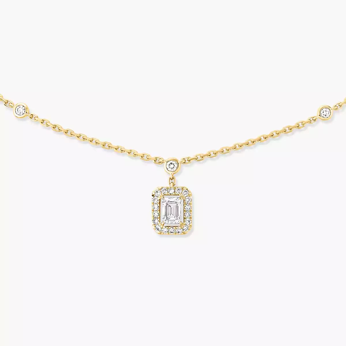 [Panda Jewelry]My Twin Diamond Necklace in Silver