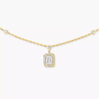 [Panda Jewelry]My Twin Diamond Necklace in Silver