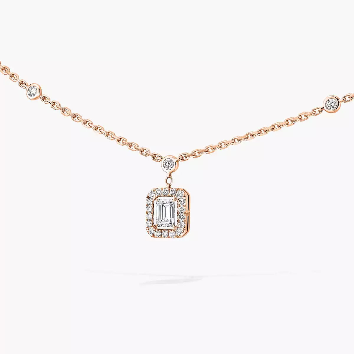 [Panda Jewelry]My Twin Diamond Necklace in Silver