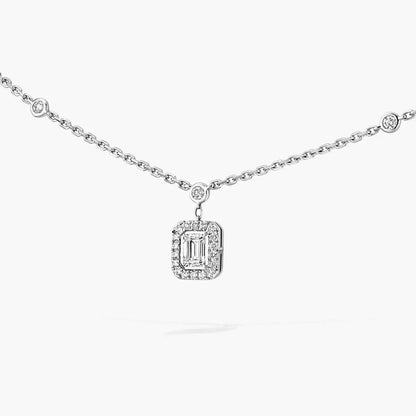 [Panda Jewelry]My Twin Diamond Necklace in Silver