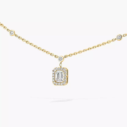 [Panda Jewelry]My Twin Diamond Necklace in Silver