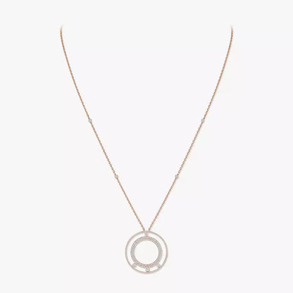 [Panda Jewelry]Move Romane Long Pave_-Set Diamond Necklace