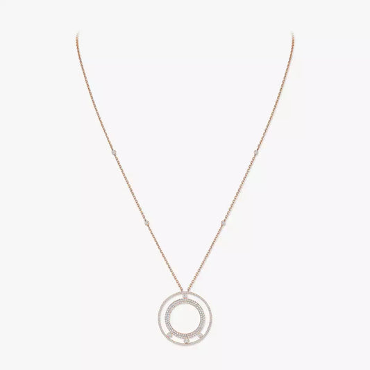 [Panda Jewelry]Move Romane Long Pave_-Set Diamond Necklace