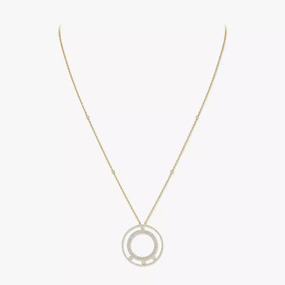 [Panda Jewelry]Move Romane Long Pave_-Set Diamond Necklace